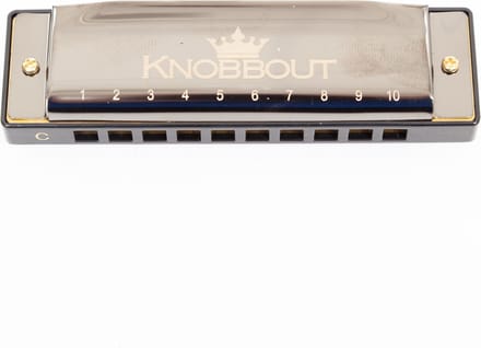 Knobbout Mondharmonica C-diatonische 10 gaten, Zwart