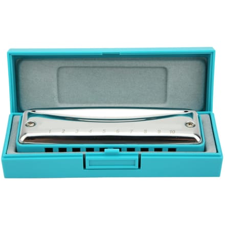 Blues Mondharmonica 10 Gaten Mondorgel D Toon Roestvrij Staal ABS Hars Blaasinstrument Blauw blauw