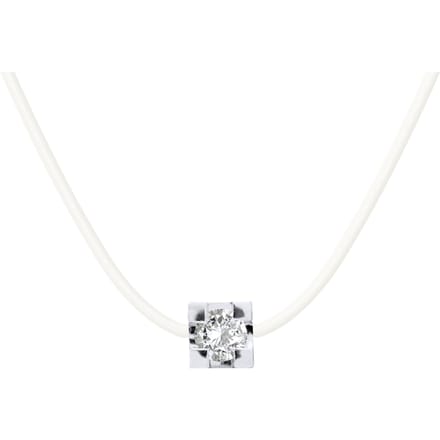 Ketting Diamond Solitaire 0030 Cts Nylon Transparant 925