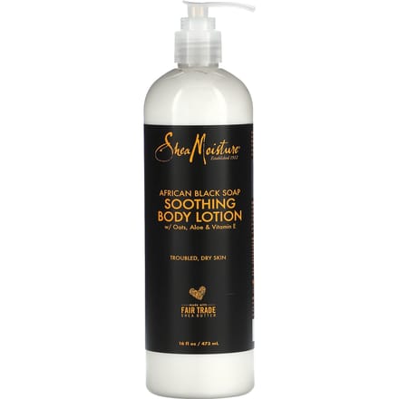 SheaMoisture, African Black Soap, Soothing Body Lotion, 16 fl oz (473 ml) white