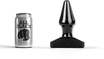 All Black - Extreme Anaal Plug - 16 x 5.5 cm - Zwart