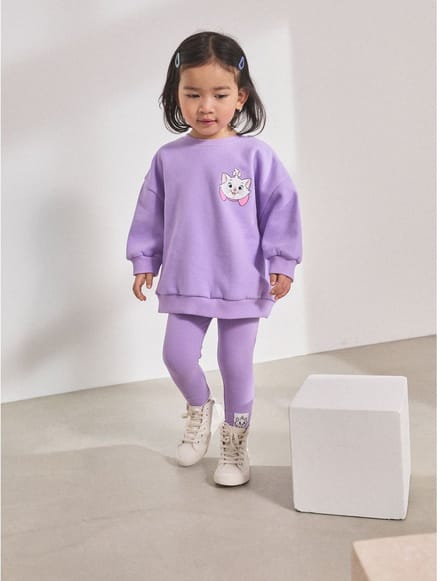 Next - Meisjes - Disney Aristocats sweatshirt en legging - Paars