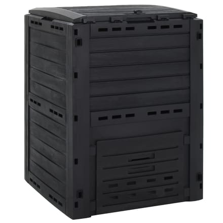vidaXL - Compostbak - 280 - L - polypropeen - zwart