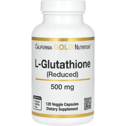 L-Glutathion (Réduit), 500 mg, 120 gélules végétales
