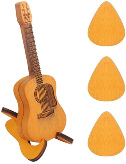 Solidchoice - Houten Gitaar Plektrum Set met Opbergdoos