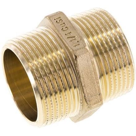 R 1 1/4'' Messing Borstnippel 16 Bar - FL2S-M-B-114R