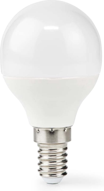 Nedis LED-Lamp E14 - G45 - 4.9 W - 470 lm - 2700 - Warm Wit - Frosted - 1 Stuks