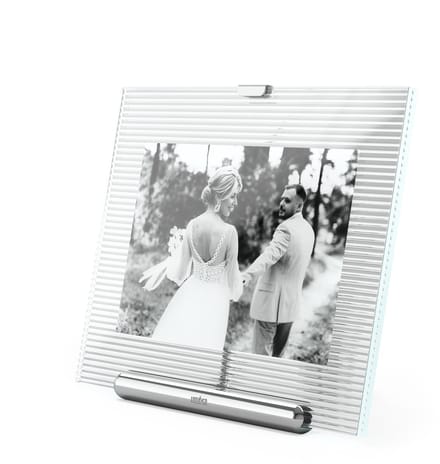 FLUTE PICTURE FRAME 4x6 CHROME