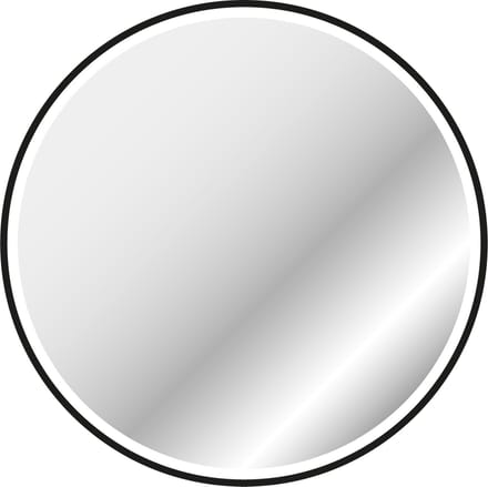 Miroir salle de bain ROND avec éclairage LED et contour noir - Diam 70cm