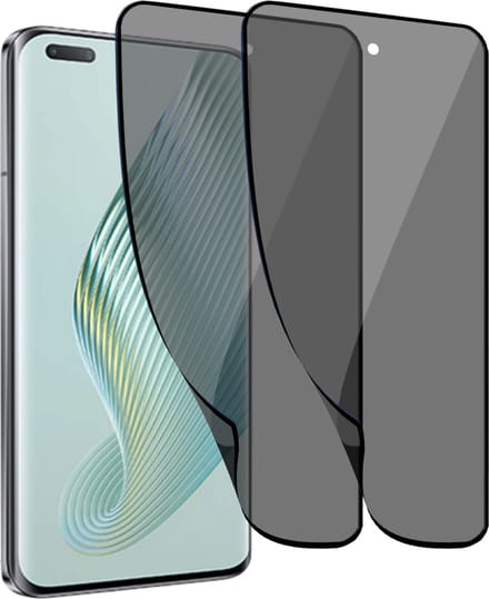 2x Geschikt voor Honor Magic5 Lite - Privacy Screenprotector - Beschermglas - Privé GuardCover