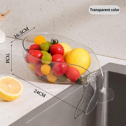 Multi functional Draining Basket in Whale Shape for Storage High temperature Resistant for Blanching Food-grade Material red