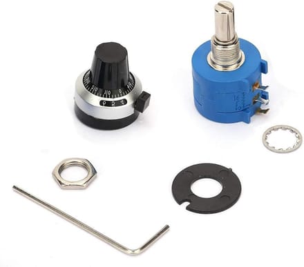 Precisie Potentiometer - Variabele Weerstand - Elektronische Circuits - 10 Omwentelingen Teller - 100K Ohm 2W - null