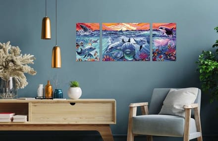 Ravensburger CreArt Dolphins at sunset - Schilderen op nummer voor volwassenen