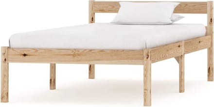 Massief Houten Bedframe - Houten Basis - Slaapkamer Inrichting - Robuuste Constructie - 100x200 cm - Bruin