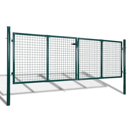 vidaXL - Hekpoort - staal - 300x100 - cm - groen