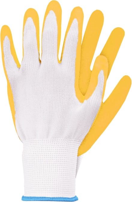 Talen Tools - Werkhandschoenen - Latex - Geel - Maat S