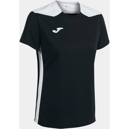 Joma Championship VI Shirt Korte Mouw Dames - Zwart / Wit | Maat: S