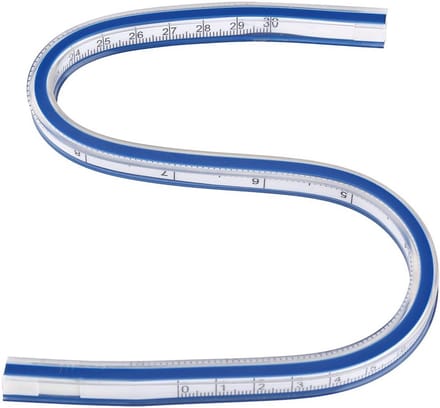 Flexibele Curve Liniaal 30cm voor Tekenen en Kledingontwerp