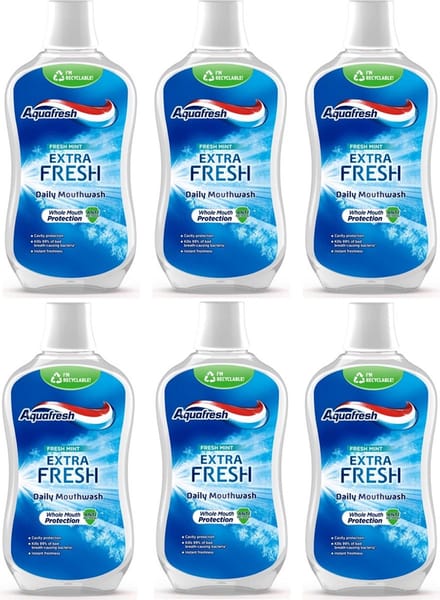 Aquafresh Mondwater Fresh Mint - Voordeelverpakking 6 x 500 ml