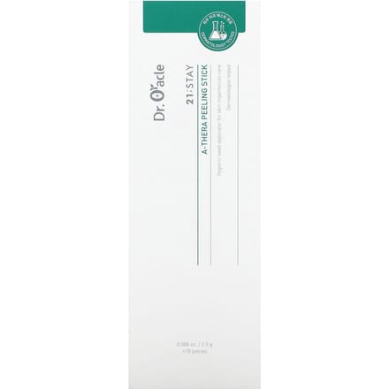 Dr. Oracle, 21;Stay, A-Thera peelingsticks, 10 stuks, 2,5 g (0,088 oz) elk gray