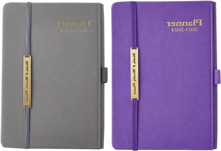 Maandplanner Agenda - Weekplanner Boek - Plannen Maken - Elastische Sluiting - A4 A5 Formaat - Zwart