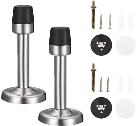 Deurstoppers met rubberen bufferbumper - Geluidsdemping en wandbescherming (2 stuks)