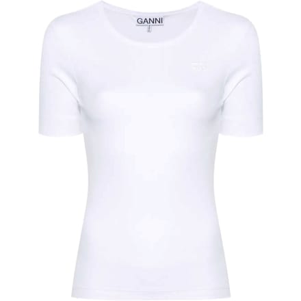 Ganni T-shirt en Polo Bianco