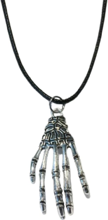 Zwart- koord -ketting- skelethand - Charme Bijoux