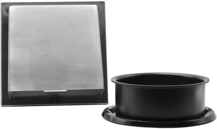 RVS buitenrooster schuine kap Ø 150mm