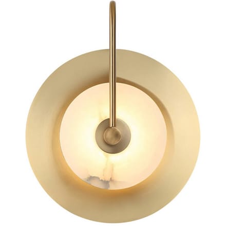 Viokef LED wandlamp Samira, messing, Ø 25 cm, kunststeen/metaal