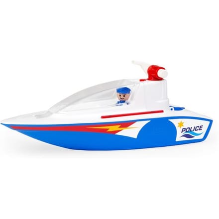 Lena politieboot speelgoed met pomp en waterspuitfunctie.