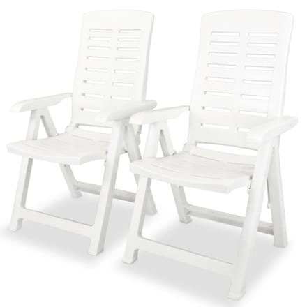 vidaXL - 3-delige - Bistroset - kunststof - wit