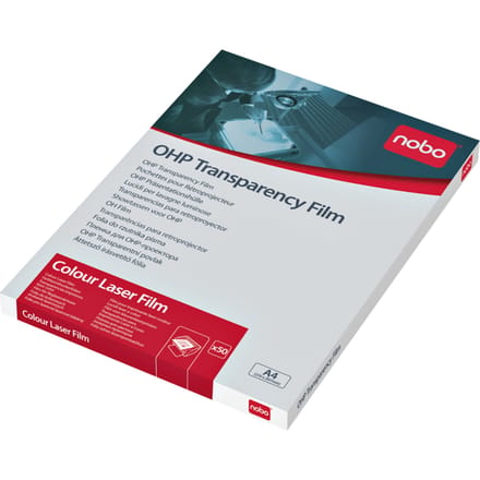 Overheadprojector transparanten Nobo voor kleurenlaserprinters 50 stuks