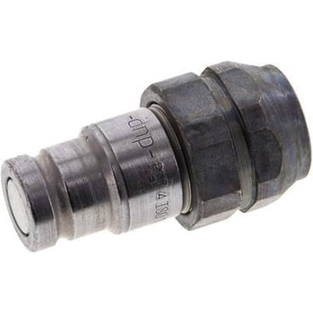 Stalen DN 10 Vlakdichtende Koppeling Insteeknippel G 3/8 inch Binnendraad ISO 16028 D 19.7mm