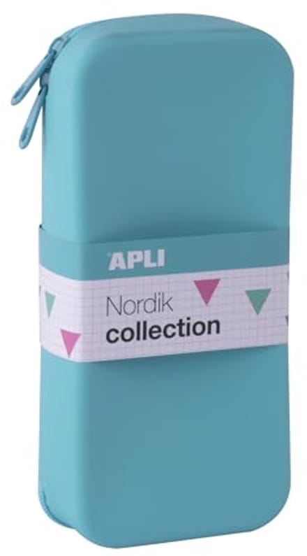 Minimalistische Siliconen Etui in Turkoois - Dubbele Ritssluiting