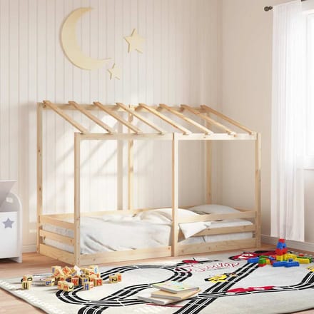 vidaXL - Kinderbed - met - bedhuis - 90x190 - cm - massief - grenenhout