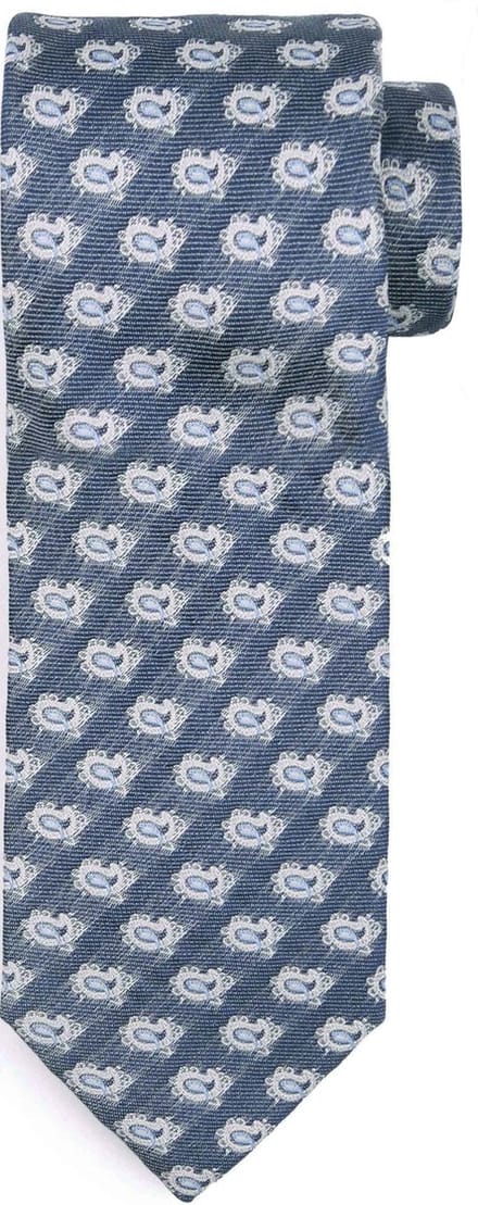 Suitable Stropdas Zijde Paisley Donkerblauw - Paisley - Heren das