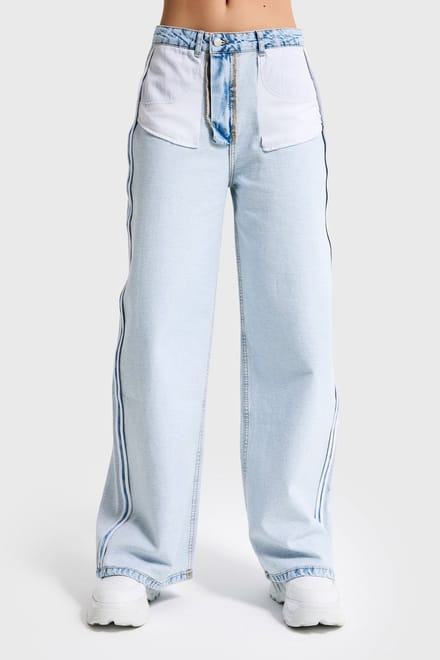 It's Basic - REVERSE BAGGY MID RISE JEANS