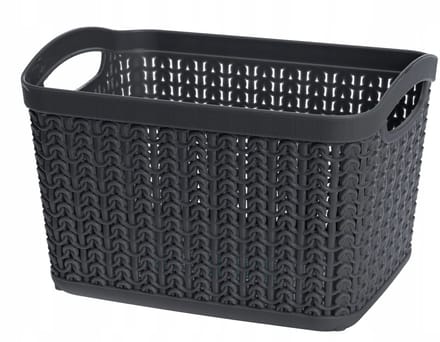 Willow Organizer Mand 3,3L - Ajour Patroon, Grafiet