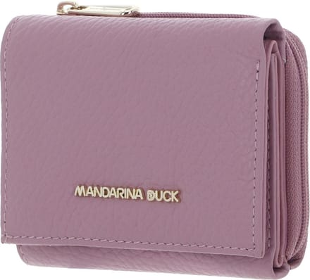MANDARINA DUCK Leren Portemonnee Mellow Wallet Lilac Rose Paars
