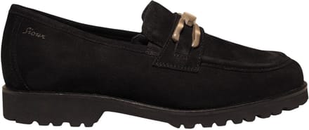 Sioux zwarte suède dames loafers - Meredith 757 H