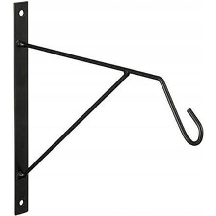 Support support pour pot de fleurs décoratif en acier noir 30 cm 1 pièce