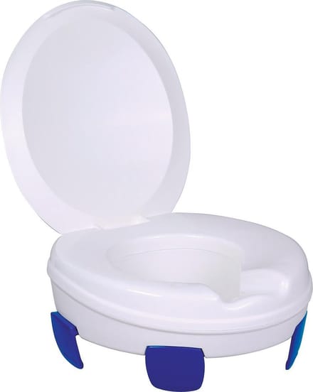 All4Fysio Toiletverhoger 11 cm met Fixatie clips en Deksel