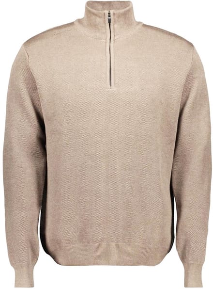 Ballin Trui Half Zip Knit 5201 Off White Mannen Maat - S