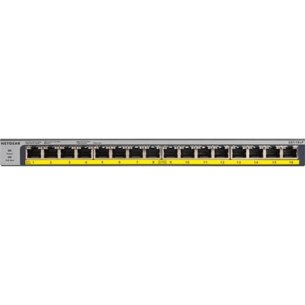 Netgear GS116LP 16-Port Gigabit Ethernet Unmanaged PoE+ Switch with FlexPoE (76W)