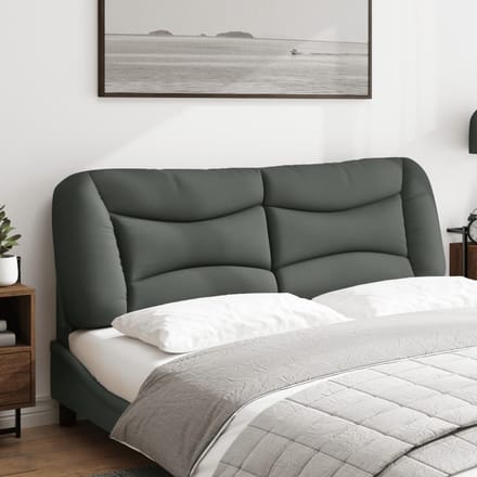 vidaXL Hoofdbordkussen "Hvar" 152 cm stof donkergrijs