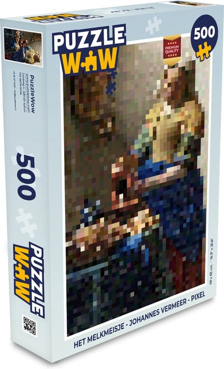 Puzzel Het Melkmeisje - Johannes Vermeer - Pixel - Legpuzzel - Puzzel 500 stukjes
