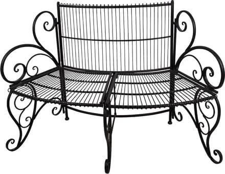 Clayre & Eef Tuinbank 134x54x92 cm Zwart Metaal