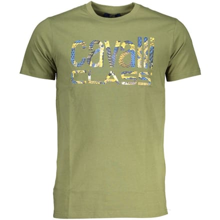 Cavalli Class Verde Katoenen Heren T-Shirt