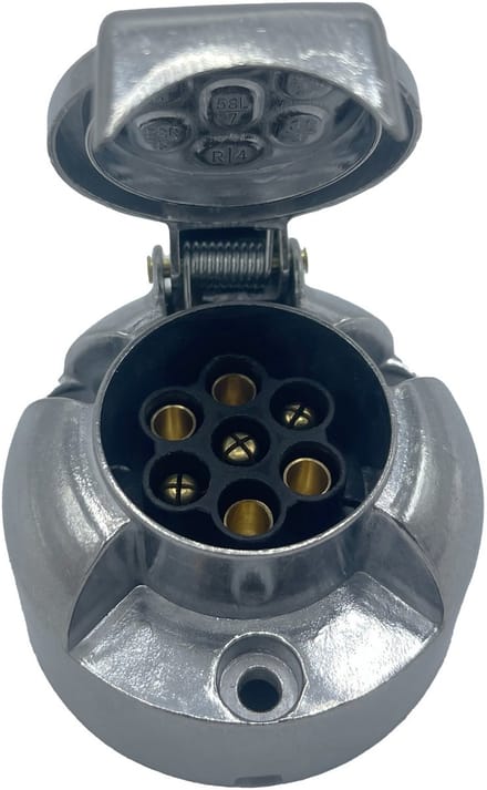 Stekkerdoos 7 polig aluminium 12V